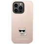 Karl Lagerfeld Apple iPhone 14 Pro Silikon Choupette Case Cover Rosa 