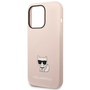 Karl Lagerfeld Apple iPhone 14 Pro Silikon Choupette Case Cover Rosa 