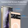 F�r Google Pixel 8 MagSafe Magnetic Frosted Metal H�lle Cover Gold