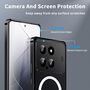 F�r Xiaomi 14 MagSafe Magnetic Frosted Metal H�lle Cover Case Schwarz