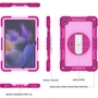 F�r Samsung Galaxy Tab A9 Plus aufstellbare Outdoor Hybrid Pink / Rosa 360 Grad mit Halte-Schlaufe Tablet Tasche