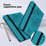 F�r Samsung Galaxy Tab A9 Plus Schmetterling Muster 2 Kunstleder H�lle Cover Tasche Case Blau