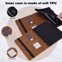F�r Samsung Galaxy Tab A9 Schmetterling Muster 2 Kunstleder H�lle Cover Tasche Braun