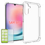 F�r Samsung Galaxy A15 Schock TPU H�lle Transparent + 0,26 H9 Glas 