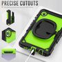 F�r Samsung Galaxy Tab A9 aufstellbare Outdoor Hybrid 360 Grad Tasche Gr�n / Schwarz