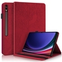 F�r Samsung Galaxy Tab S10 / S9 / S8 Ultra Baum Muster Kunstleder Schutz H�lle Cover Tasche Case Rot
