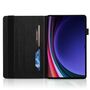 F�r Samsung Galaxy Tab A9 Plus Baum Muster Kunstleder Tasche Schwarz