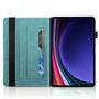 F�r Samsung Galaxy Tab A9 Plus Baum Muster Kunstleder Tasche Blau