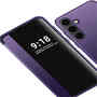 F�r Samsung Galaxy S24 View Spiegel Handy Smart Cover Wake UP Lila