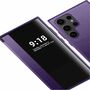 F�r Samsung Galaxy S24 Ultra View Spiegel Smart Cover Wake UP Lila