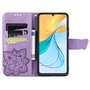 F�r ZTE Blade V50 Vita Kunstleder Wallet Handy Tasche Schmetterling Design Schutz H�lle Case Cover Etuis Hell-Lila