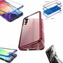 F�r Samsung Galaxy S24 Plus Beidseitiger 360 Grad Magnet Glas H�lle Handy Tasche Bumper Rot 