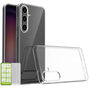 F�r Samsung Galaxy S24 Plus Silikon TPU H�lle Transparent + Hart Glas 