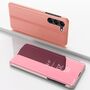 F�r Samsung Galaxy S24 View Spiegel Handy Smart Cover Wake UP Pink