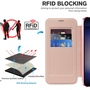 F�r Samsung Galaxy S24 Plus 360 Grad Full Magsafe Anti Datenklau Cover Rosa