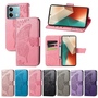 F�r Xiaomi Redmi Note 13 Kunstleder Wallet Handy Tasche Schmetterling Design Schutz H�lle Case Cover Etuis Blau