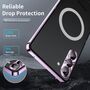 F�r Samsung Galaxy S24 Magsafe Frosted Metall Case Cover Schutz Tasche Lila