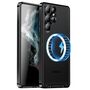 F�r Samsung Galaxy S24 Ultra Magsafe Frosted Metall Case Cover Schutz Tasche Schwarz