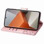 F�r Xiaomi Redmi Note 13 Pro Plus Kunstleder Wallet Handy Tasche Schmetterling Design Schutz H�lle Rosa