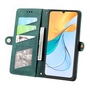 F�r ZTE Blade V50 Vita Kunstleder Zipper Wallet Tasche mit Schlaufe Schutz H�lle Case Cover Gr�n