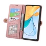 F�r ZTE Blade V50 Vita Kunstleder Zipper Wallet Tasche mit Schlaufe Schutz H�lle Case Cover Rosa