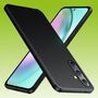 F�r Samsung Galaxy A55 Silikon TPU Schutz Schwarz Handy H�lle d�nn Neu 