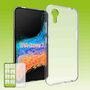 F�r Samsung Galaxy XCover 7 Silikon TPU H�lle d�nn + H9 Hart Glas