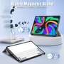 Fr Lenovo Tab M11 3folt Wake UP Smart Cover Tasche Etuis Hlle Grau