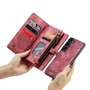 F�r Samsung Galaxy S24 Plus CaseMe Kunstleder Multifunktion Zipper Wallet Tasche Rot