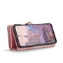 F�r Samsung Galaxy S24 Plus CaseMe Kunstleder Multifunktion Zipper Wallet Tasche Pink