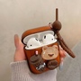 F�r Apple AirPods 2 / 1 Cartoon 3D Design Kaffee B�r Schutzh�lle Cover