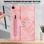 Fr Samsung Galaxy Tab A9 Plus Design 360 Grad Rotation Smart Kunst-Leder Tasche Pink