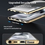 F�r Samsung Galaxy S24 Ultra Full Cover MagSafe Magnet Ring / Glas H�lle Handy Tasche Bumper Gold