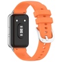F�r Samsung Galaxy Fit 3 hochwertiges Silikon Armband Metall Connector Orange