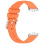 F�r Samsung Galaxy Fit 3 hochwertiges Silikon Armband Metall Connector Orange