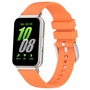 F�r Samsung Galaxy Fit 3 hochwertiges Silikon Armband Metall Connector Orange