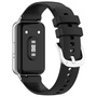 F�r Samsung Galaxy Fit 3 hochwertiges Silikon Armband Metall Connector Schwarz