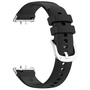 F�r Samsung Galaxy Fit 3 hochwertiges Silikon Armband Metall Connector Schwarz