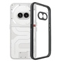 F�r Nothing Phone 2a / Plus Frosted TPU + Transparent PC H�lle Schwarz