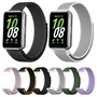 F�r Samsung Galaxy Fit 3 Elastisches Design Sport gewebtes Nylon Ersatz Arm Band Schwarz