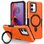 F�r Motorola Moto G84 5G Armor Magnet Ring Cover Handy H�lle Tasche Case Orange 