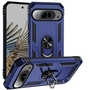 F�r Google Pixel 9 Pro XL Armor Magnet Ring TPU Cover H�lle Case Blau