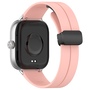 F�r Xiaomi Smart Band 9 Pro / 8 Pro / Redmi Watch 5 / 4 Groove Silikon Armband magnetische Schnalle Pink