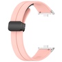 F�r Xiaomi Smart Band 9 Pro / 8 Pro / Redmi Watch 5 / 4 Groove Silikon Armband magnetische Schnalle Pink