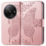 F�r Xiaomi Redmi A3 Kunstleder Wallet Handy Tasche Schmetterling Design H�lle Etuis Rosa