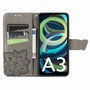 Fr Xiaomi Redmi A3 Kunstleder Wallet Handy Tasche Schmetterling Design Hlle Etuis Grau