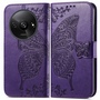 F�r Xiaomi Redmi A3 Kunstleder Wallet Handy Tasche Schmetterling Design H�lle Etuis Lila