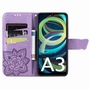 F�r Xiaomi Redmi A3 Kunstleder Wallet Handy Tasche Schmetterling Design H�lle Etuis Hell-Lila