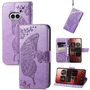 F�r Nothing Phone 2a / Plus Kunstleder Wallet Handy Tasche Schmetterling Design H�lle Etuis Hell-Lila