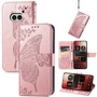 F�r Nothing Phone 2a / Plus Kunstleder Wallet Handy Tasche Schmetterling Design H�lle Etuis Rosa